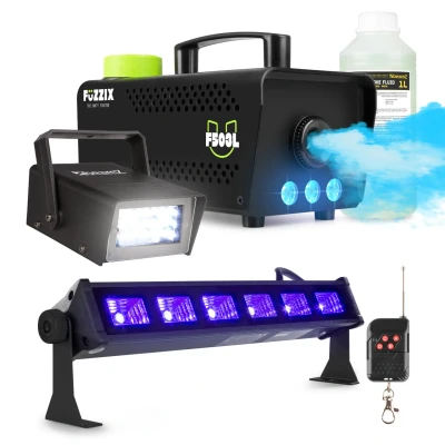 Afbeelding van Partyset met Fuzzix F503L Rookmachine 1L Rookvloeistof 1x Strobo