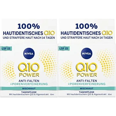 Afbeelding van Nivea Q10 Power ANTI Wrinkle PORE Refine DAY Cream SPF 15 Antiaging, Maat: 50 ml,