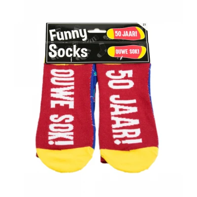 Afbeelding van Funny socks 50 jaar