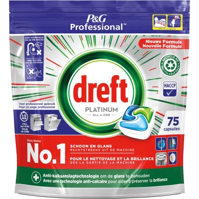Afbeelding van 3x Dreft Vaatwastabs All in One Platinum 75 stuks