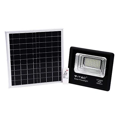 Afbeelding van V TAC VT 60W Schijnwerper op zonne energie 20W Zwart IP65 1650 Lumen 6000K