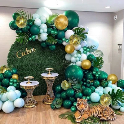 Afbeelding van FeestmetJoep® Ballonnenboog Jungle thema Verjaardag versiering
