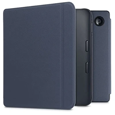 Afbeelding van kwmobile e reader hoesje compatibel met Kobo Libra 2 hoes Ereader case magnetische sluiting In donkerblauw