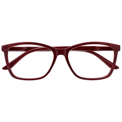 Afbeelding van The Reading Glasses Leesbril, rood, donkerbruin, lezer, grote designer stijl, heren, scharnieren, veren, R51 Z + 1,50