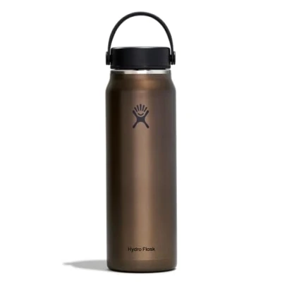 Afbeelding van Hydro Flask Lichtgewicht waterfles 946 ml (32 oz) Trail Series Vacuüm geïsoleerde roestvrijstalen herbruikbare met lekvrije flexibele dop brede mond obsidiaan