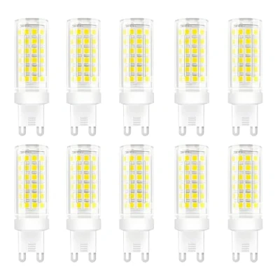 Afbeelding van HUAMu G9 9W LED Lamp, 900lm, Equivalent 90W Halogeen, Koel wit 6000K, 85V 265V, CRI 85, Niet dimbaar, Energiebesparend, Keramische basis, standaard 10 Stuks