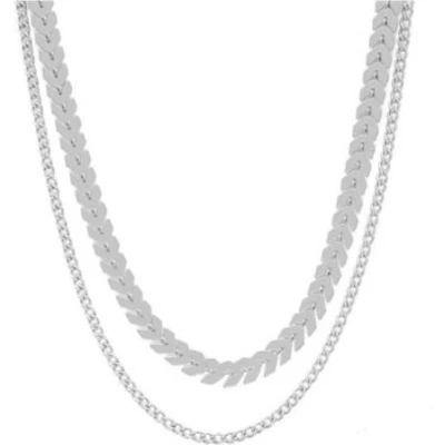 Afbeelding van Jumalu ketting choker pijlen zilverkleurig