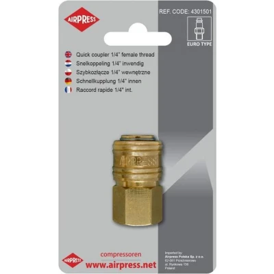 Afbeelding van Airpress snelkoppeling Euro 1/4&#039;&#039; binnendraad 4301501