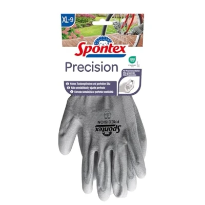 Afbeelding van Spontex Precisie handschoenen, ideaal voor fijne werkzaamheden in de droge ruimte, met PU coating, hoge tastgevoeligheid, kleur niet vrij te kiezen, maat XL, 1 paar