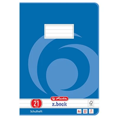 Afbeelding van Herlitz 340216 Schrift, A4, 32 vellen, liniatuur 21, FSC Mix, 5 stuks