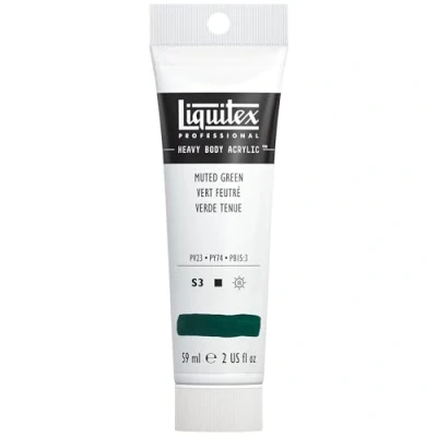 Afbeelding van Liquitex 1040501 Professional Heavy Body acrylverf in kunstenaarskwaliteit met uitstekende lichtechtheid en boterachtige consistentie, 59ml Tube, Muted Green