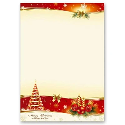 Afbeelding van 20 vellen Motief Letter Paper! Kerst Vreedzame DIN A4 Paper Media