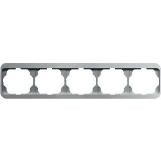 Afbeelding van Abb busch jaeger alpha afdekraam voor inbouwschakelaar 5 voudig horizontaal titanium 2cka001754a4398