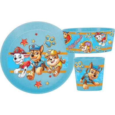 Afbeelding van Servies Koziol Bio Circulair Connect Paw Patrol Blauw (3 delig)