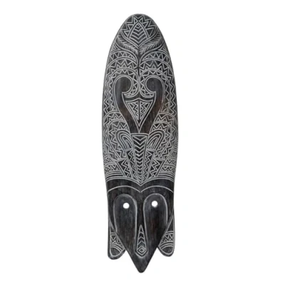 Afbeelding van Decoratieve figuren Wit Bruin Masker 24 x 5 80 cm