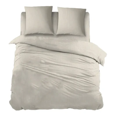 Afbeelding van Snoozing Brigitte Dekbedovertrek Lits jumeaux 270x200/220 cm + 2 kussenslopen 60x70 Beige