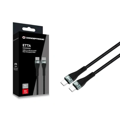 Afbeelding van Conceptronic ETTA01B20 USB kabel 2 m 2.0 C Zwart