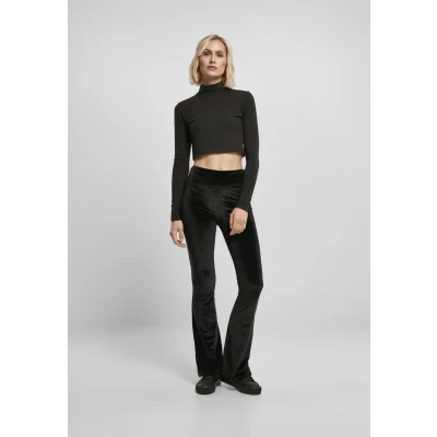 Afbeelding van Urban Classics Cropped Longsleeve, Dames, Maat: 4XL, Black