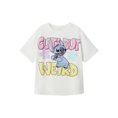Afbeelding van NAME IT Meisjes Nkffana Stitch Ss Nreg Top Box Wdi, cloud dancer, 122 128