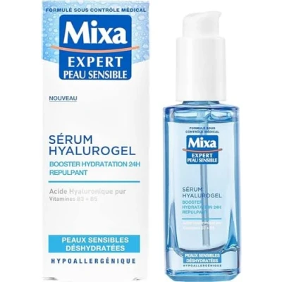 Afbeelding van Mixa Expert Sensible Skin Hyalurogel serum Booster hydratatie 24 uur zuiver hyaluronzuur, vitamine B3 + B5