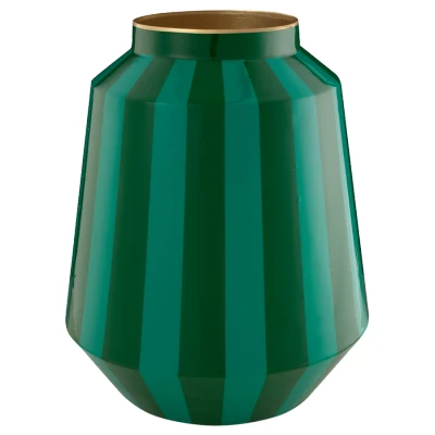 Afbeelding van PIP Studio Vaas Stripes Metaal Groen