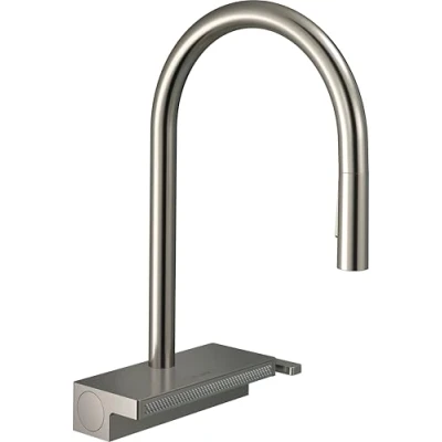 Afbeelding van hansgrohe Aquno Select M81 Keukenkraan met uittrekbare sproeier, slangbox (sBox), 3 straalsoorten, waterkraan keuken uitloophoogte 170 mm, mengkraan voor de keuken, 150 graden draaibaar,