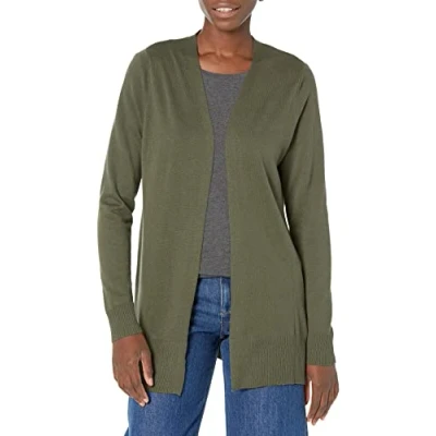 Afbeelding van Amazon Essentials Dames Lichtgewicht vest met open voorkant (verkrijgbaar in grote maten), Olijfgroen, XL