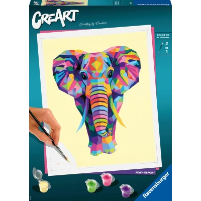 Afbeelding van Schilderen op nummers CreArt Olifant