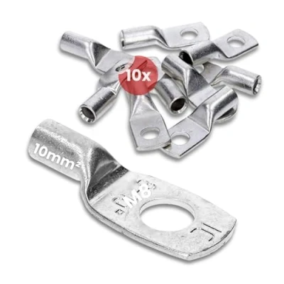 Afbeelding van 10 stuks Kalitec HR10 8 standaard buiskabelschoenen mm² M8 I zonder kijkgat Made in Germany