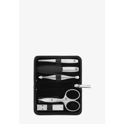 Afbeelding van Zwilling Beauty Twinox CASE MADE OF YAK Leather WITH ZIPPER, 5PIECE Nageltools, Maat: One Size, Schwarz