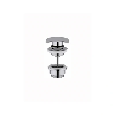 Afbeelding van HotBath Pal clickplug met schroef vierkant Chroom