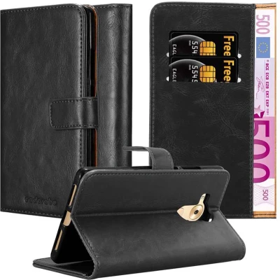 Afbeelding van Cadorabo Hoesje geschikt voor Huawei MATE 8 in ZWART GRAFIET Beschermhoes met magnetische sluiting, standfunctie en kaartvakje Book Case Cover Etui