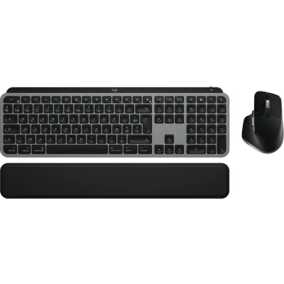 Afbeelding van Logitech MX Keys S Combo voor Mac, Draadloos Toetsenbord en Muis met Palm Rest, Snelle Scroll Draadloze Muis, Bluetooth USB C Macbook Pro, Air, iMac, iPad Space Grey AZERTY