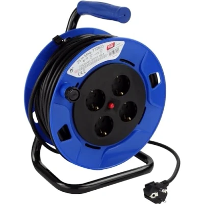 Afbeelding van Tayg 772603 uittrekbare elektro, blauw en zwart, 25 m