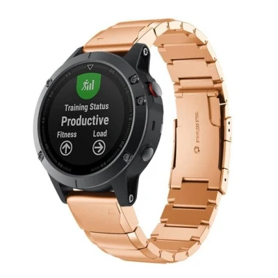 Afbeelding van Stainless steel schakelband Rosé goud Garmin Fenix 7S / 6S 5S &amp; Instinct 2s