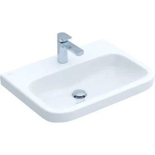 Afbeelding van Villeroy en boch architectura wastafel 650x470 mm zonder overloop 1 kraangat alpine wit 41886601
