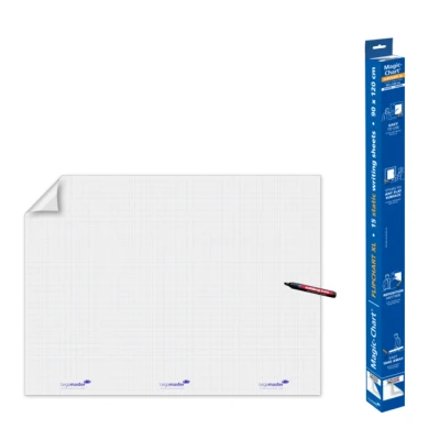 Afbeelding van Magic Chart Legamaster flipchart XL 90x120cm wit met ruit