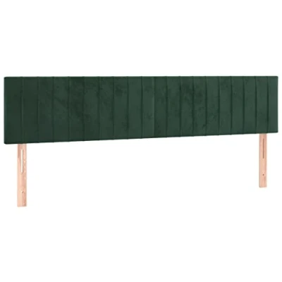 Afbeelding van vidaXL Hoofdbord LED 180x5x78/88 cm fluweel donkergroen