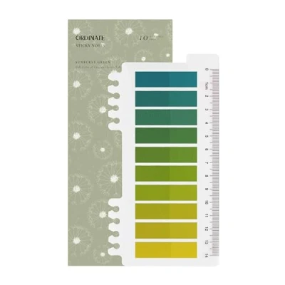 Afbeelding van Ordinate 200 stuks sticky notes, transparante zelfklevende notitieblaadjes om te markeren, plakstrip, bladwijzers, esthetische notitieblaadjes, volledige kleur kleurverloop (A