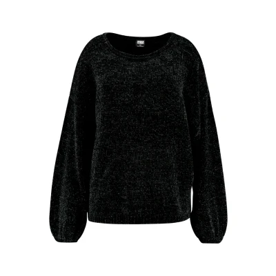 Afbeelding van Urban Classics Curvy Ladies Oversize Chenille Trui, Dames, Maat: 5XL, Black