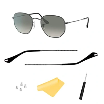 Afbeelding van Vervangende tempelarm, tempeltips voor Ray Ban RB3447 RB3547N RB3548N RB3647N zonnebril, met 4 schroeven, 1 schroevendraaier, Gunmental