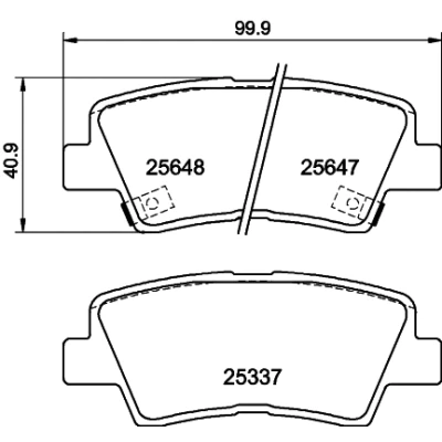 Afbeelding van Remblokkenset, schijfrem HELLA PAGID 8DB 355 020 371