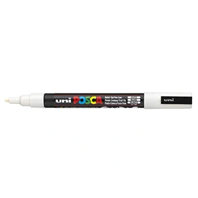 Afbeelding van Posca UNI BALL MARKER PEN PC 3M WIT ENKELE