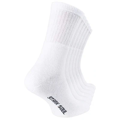 Afbeelding van STARK SOUL Crew Socks Essentials, tennissokken, vrijetijdssokken, (6 of 12 paar), katoen, zwart, wit, grijs gemêleerd, 6 paar 39 42 EU