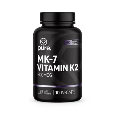 Afbeelding van PURE Vitamine K2 MK 7 200mcg 100v capsules