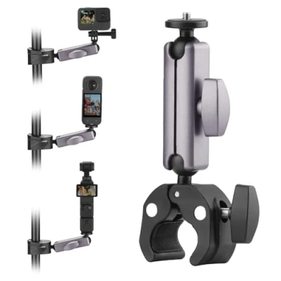 Afbeelding van BRDRC Pocket 3 Camera Bike Mount Klem Motorfiets Handvat Houder Aluminium voor Insta360 X4 X3 X2 Ace Pro Go 3S, DJI Osmo 2 Mobile 6 4 Action 3, GoPro Max Hero Mini Accessoires