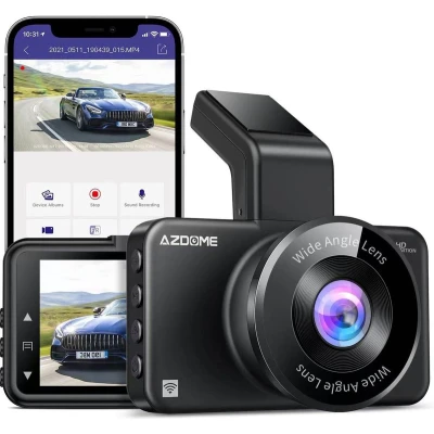Afbeelding van AZDome Dashcam M17 FullHD Wifi met Scherm Auto Video Recorder Zwart