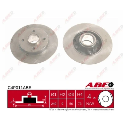 Afbeelding van ABE Remschijven C4P011ABE