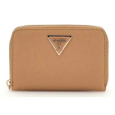 Afbeelding van GUESS Portemonnee Laurel SLG Medium Zip Around Wallet Beige Lichtbruin