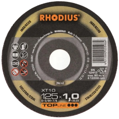 Afbeelding van Rhodius XT10 MINI 206801 Doorslijpschijf recht 65 mm 1 stuk(s) RVS, Staal